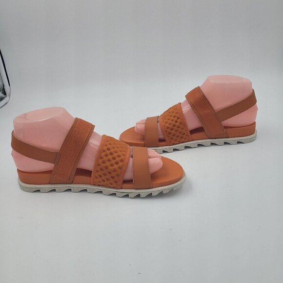NEW Sorel Roaming Decon Slingback Sandals Mesh Leather Orange Women's Size 7 - Picture 3 of 12